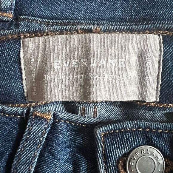 Everlane  The Curvy Authentic Stretch High-Rise Skinny Jean Mid Blue Size 23 NWT - Picture 7 of 10